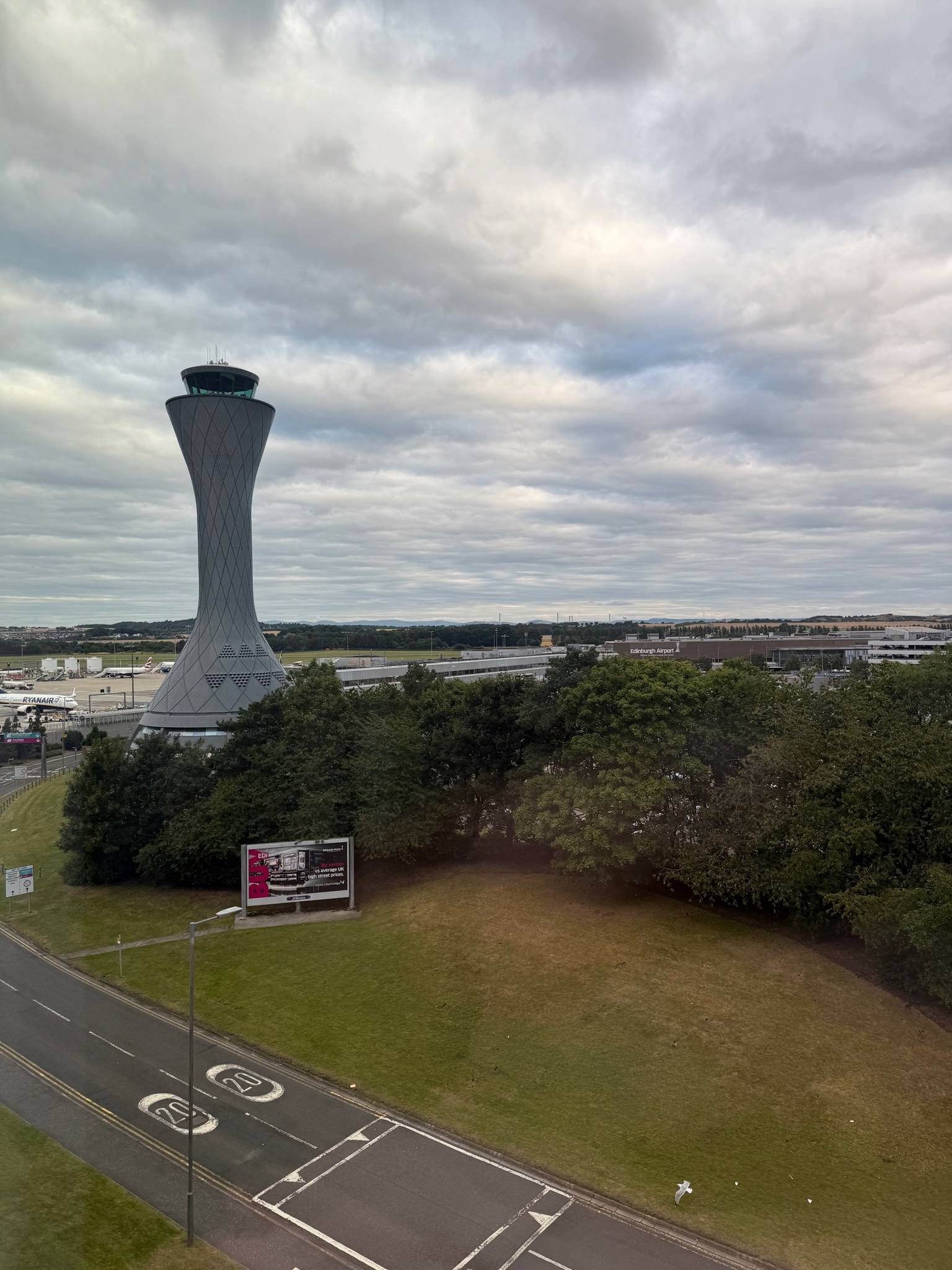 Our view from our hotel at Edinburgh Airport Our view from our hotel at Edinburgh Airport